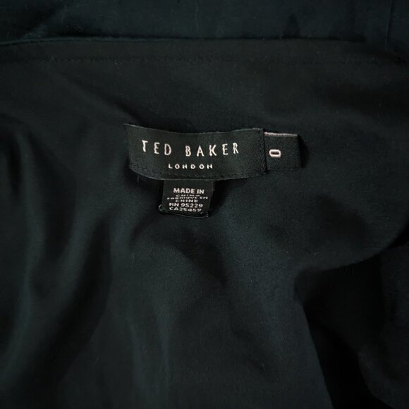 Ted Baker ELVA Dress Black Navy Blue sz 0 (XS) - Picture 4 of 5